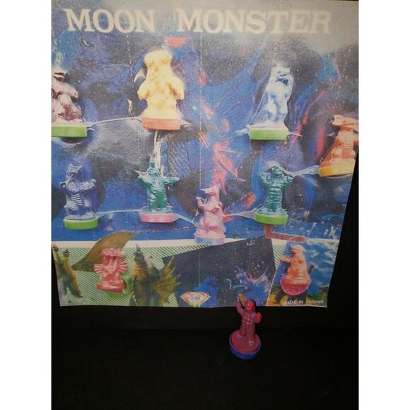 1980's moon monster mini figure hand ink stamper vending toy figure 10 - Picture 5 of 6